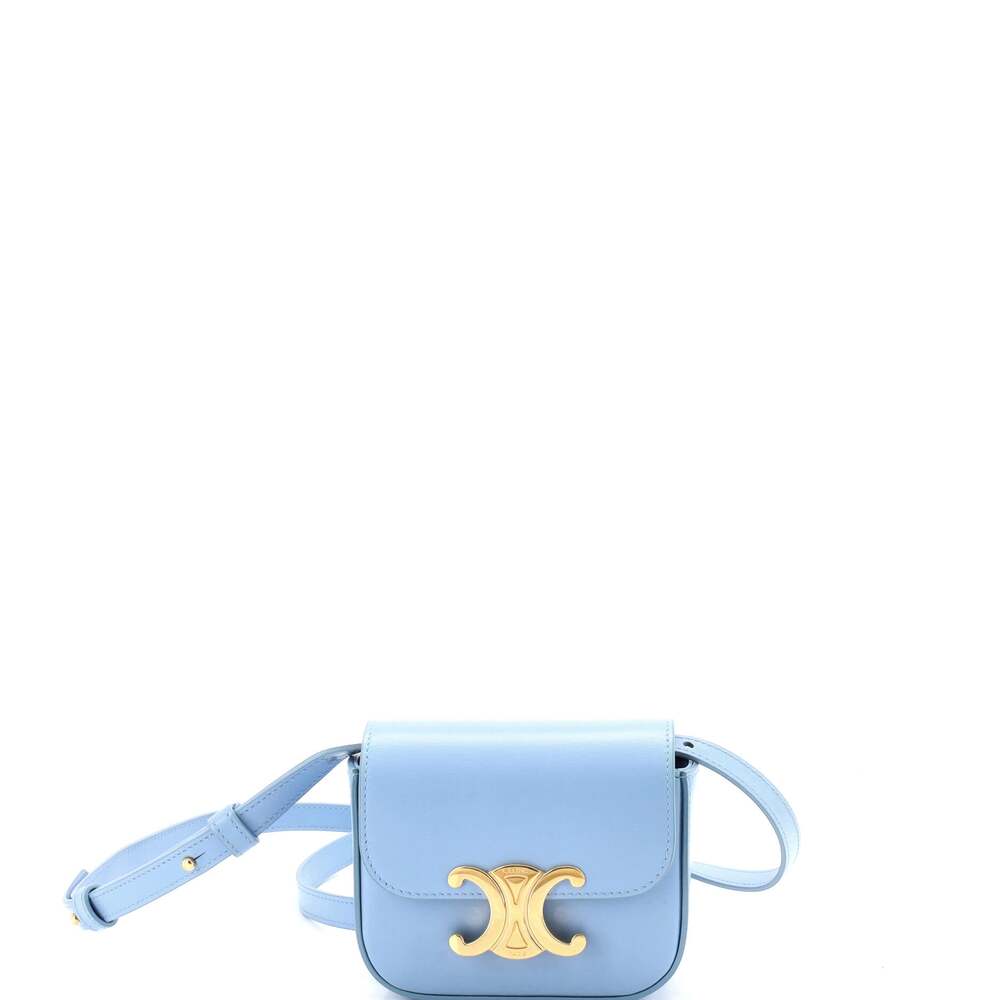 Celine Claude Shoulder Bag Leather Mini #243357C14B - Picture 1 of 6